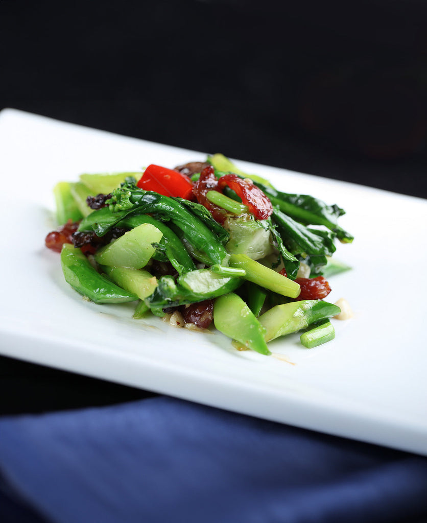 腊味炒芥蘭 (Stir-Fried Chinese Mustard Greens with Cured Meats) – mammafong