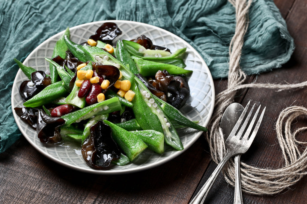 Okra with black fungus – mammafong