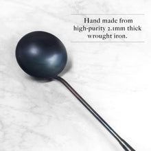 Pre-seasoned Hand Forged Wok Ladle 15” Long for Carbon Steel Wok, Stir Fry Wok Tool Utensils