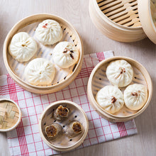 Hand-made Traditional Bamboo Steamer Basket 2 Tier with Lid Set Kitchen Cooking Utensils Tools Fit our 14" Wok or Steam Pot