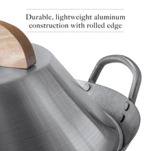 Mammafong Aluminum Wok Cover for 14 Hand Hammered Wok, 13 inch Flat Wok Lid