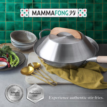 Mammafong Aluminum Wok Cover for 14 Hand Hammered Wok, 13 inch Flat Wok Lid
