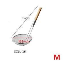 Stainless steel skimmer colander strainer with wooden handle for Frying, Filter Cooking Tool