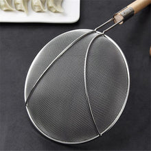 Stainless steel skimmer colander strainer with wooden handle for Frying, Filter Cooking Tool