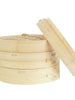 Hand-made Traditional Bamboo Steamer Basket 2 Tier with Lid Set Kitchen Cooking Utensils Tools Fit our 14